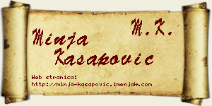Minja Kasapović vizit kartica